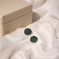 Diamond & Green Stone Earrings- Ruby Raang | Swadesiicart
