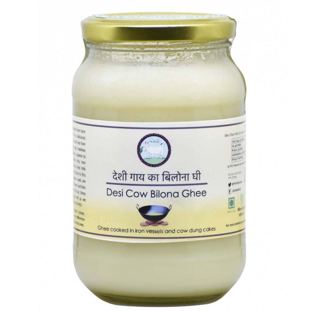 Prakriti Desi Cow Bilona Ghee | Organic Desi Cow Ghee | Pure organic ghee, traditionally-churned, chemical-free, granular ghee, nutritious by nature - Swadesiicart