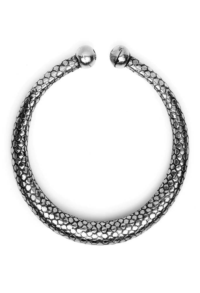 Mominos Fashion Kamal Johar Oxidised Silver Plain Kadiyam Anklets | Swadesiicart