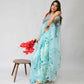 Vamsee Sky Blue Organza Saree - Swadesiicart