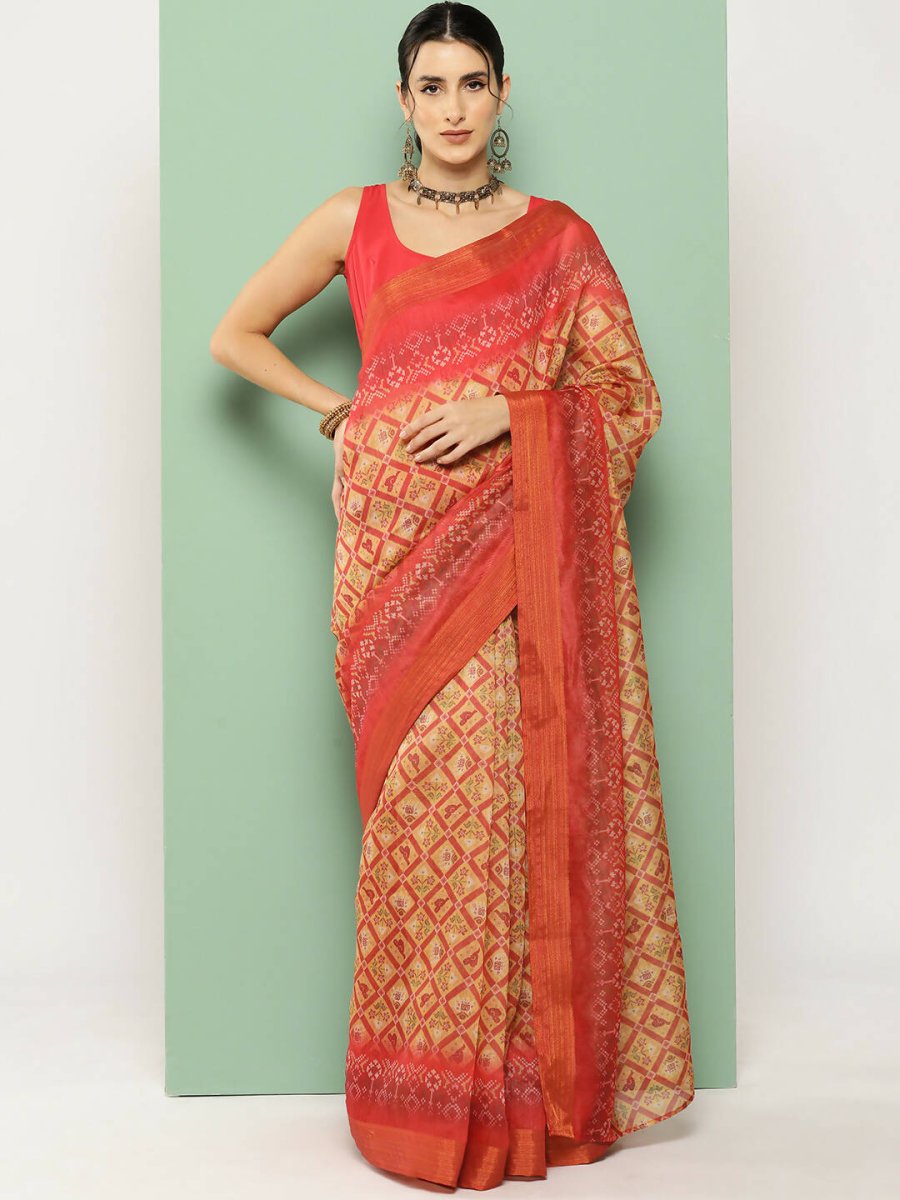 Ahalyaa Women's Traditional wear Saree - Mustard | Swadesiicart