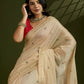 Vishnu Weaves Women's Chiku Muga Cotton Thread Woven Butti with Blouse - Swadesiicart