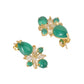 Nuyug 18k Gold Plated Floral Diamond Glow Earrings | Swadesiicart