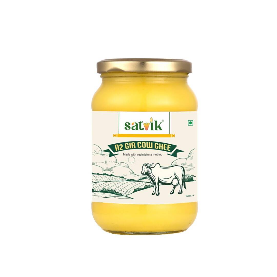 Satvik A2 Gir Cow Ghee | Vedic Bilona Method | Bilona Ghee | A2 Cow Desi Ghee | Swadesiicart