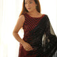 Black Georgette Designer Sequence Embroidery Work Saree - Radhe