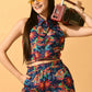 Myshka Women's Multi Printed Top With Shorts - Swadesiicart