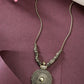 NVR Women's Gold-Polished Circular Shape Pendant with Chain | Swadesiicart