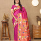 Lorenvalley Fashion Magenta Soft Paithani Silk Woven Design Rich Zari Meenakari Weaving Saree - Swadesiicart