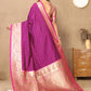 Lorenvalley Fashion Magenta Soft Silk weaving Design Rich Zari Weaving Saree - Swadesiicart