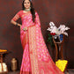 Lorenvalley Fashion Magenta Organza Silk Woven Design with Rich Meenakari Weaving Pallu Saree - Swadesiicart