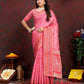Lorenvalley Fashion Magenta Organza Silk Woven Design with Rich Meenakari Weaving Pallu Saree - Swadesiicart