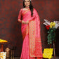 Lorenvalley Fashion Magenta Organza Silk Woven Design with Rich Meenakari Weaving Pallu Saree - Swadesiicart