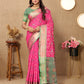 Lorenvalley Fashion Magenta Patola Silk Woven Design with Zari Meenakari Weaving motifs Pallu Saree - Swadesiicart