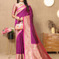 Lorenvalley Fashion Magenta Soft Silk weaving Design Rich Zari Weaving Saree - Swadesiicart