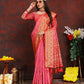 Lorenvalley Fashion Magenta Organza Silk Woven Design with Rich Meenakari Weaving Pallu Saree - Swadesiicart