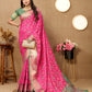 Lorenvalley Fashion Magenta Patola Silk Woven Design with Zari Meenakari Weaving motifs Pallu Saree - Swadesiicart