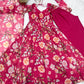 Lorenvalley Magenta Soft Organza Silk With Floral Print Fully Flared Anarkali Pant With Dupatta Set | Swadesiicart