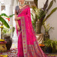 Anaita Magenta Silk Woven Saree With Blouse