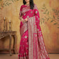 Anaita Magenta Silk Blend Woven Saree With Blouse