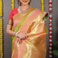 Anaita Green Woven Design Pure Silk Banarasi Saree With Blouse