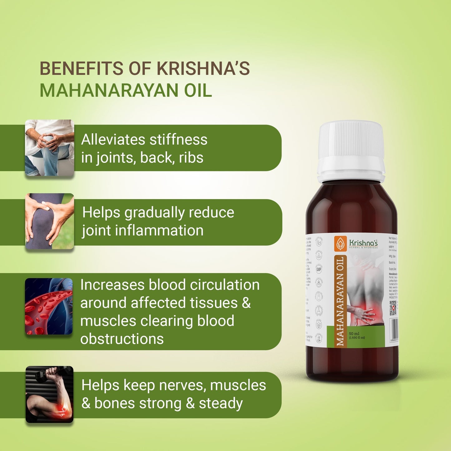 Krishna'S Herbal & Ayurveda Mahanarayan Oil | Swadesiicart