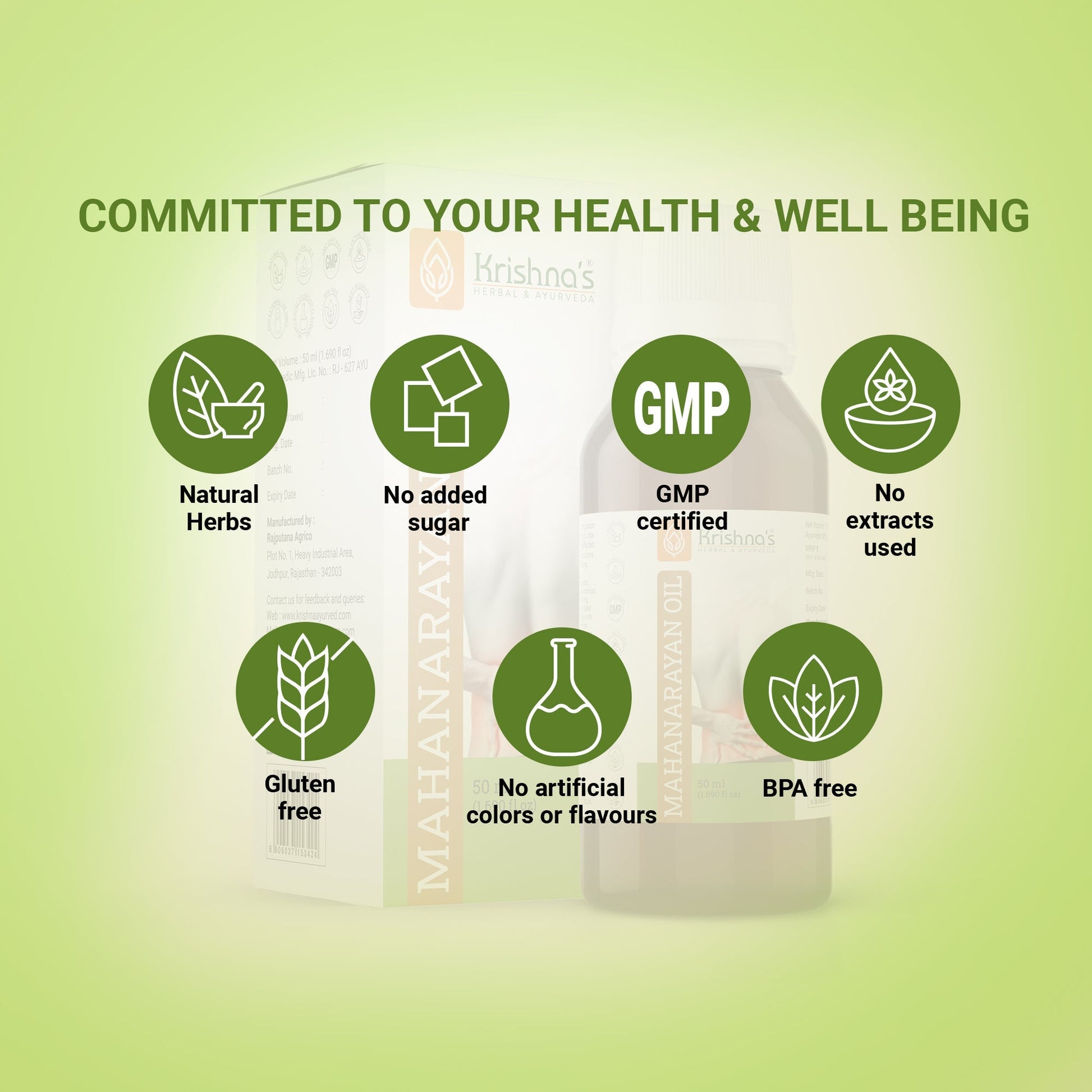 Krishna'S Herbal & Ayurveda Mahanarayan Oil | Swadesiicart