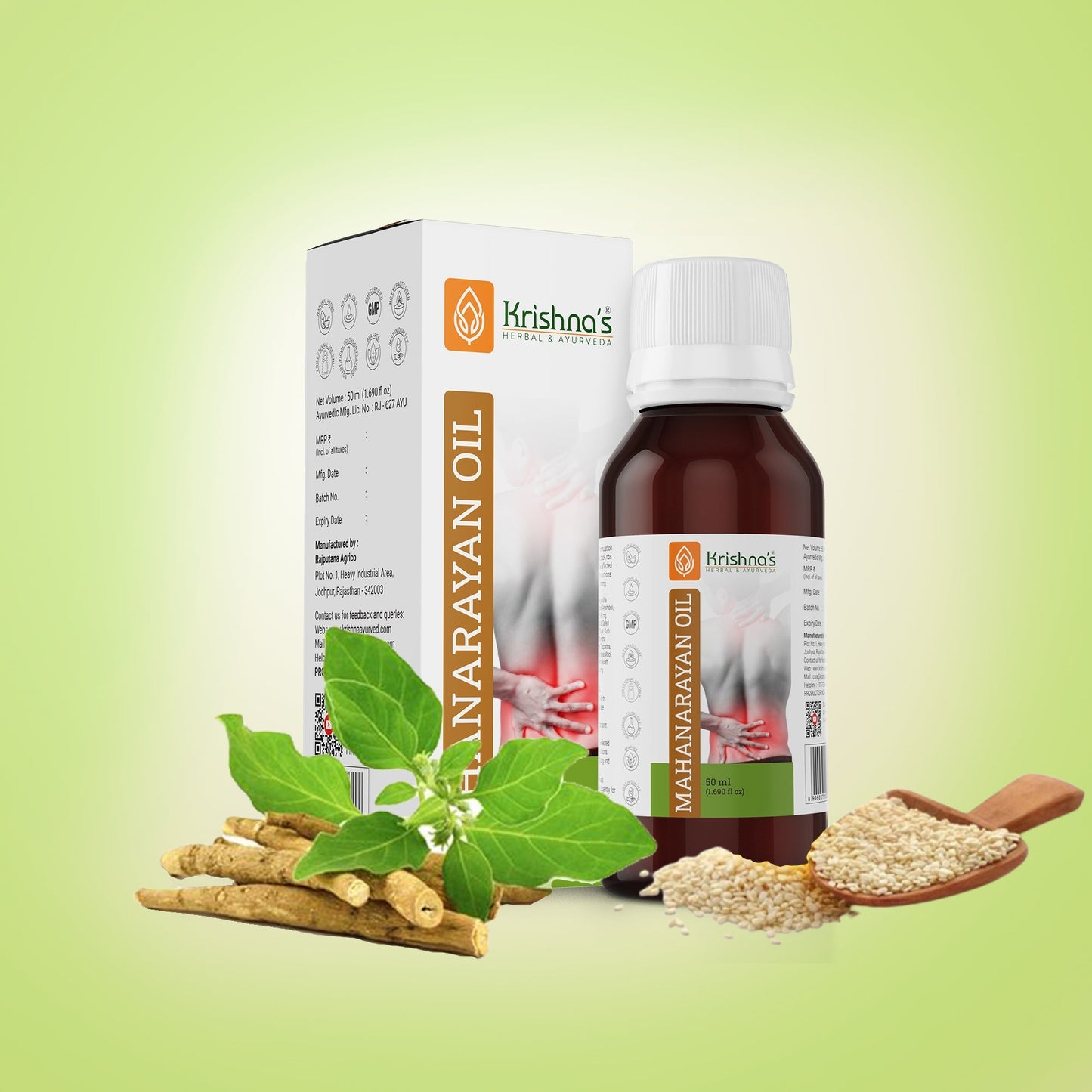 Krishna'S Herbal & Ayurveda Mahanarayan Oil | Swadesiicart