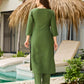 The52 Women's Gorgeous Rayon Embroidery work Straight Kurta with Pant and Dupatta Set - Swadesiicart
