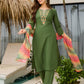 The52 Women's Gorgeous Rayon Embroidery work Straight Kurta with Pant and Dupatta Set - Swadesiicart