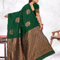 Vedant Vastram Litchi Silk Designer Banarasi Saree - Green | Swadesiicart