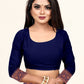 Vedant Vastram Litchi Silk Designer Banarasi Saree - blue | Swadesiicart