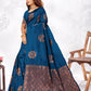 Vedant Vastram Litchi Silk Designer Banarasi Saree - Rama | Swadesiicart
