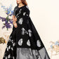 Vedant Vastram Litchi Silk Designer Banarasi Saree - Black | Swadesiicart