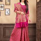 Vedant Vastram Litchi Silk Designer Banarasi Saree - Magenta | Swadesiicart