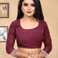 Vedant Vastram Litchi Silk Designer Banarasi Saree - Maroon | Swadesiicart