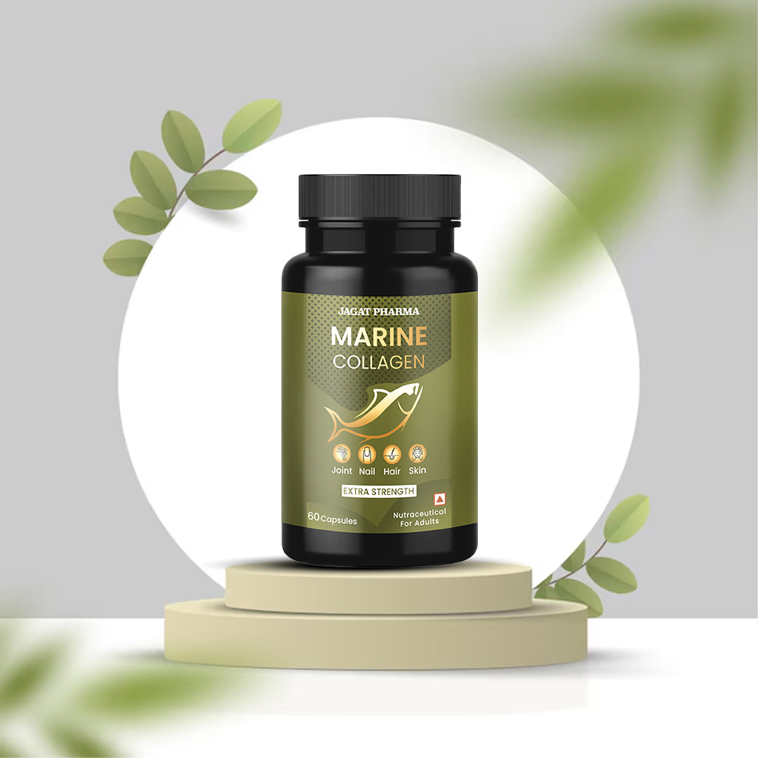 Jagat Pharma Marine Collagen Capsules for Hair, Skin, Joint, Nail, Bones | Swadesiicart