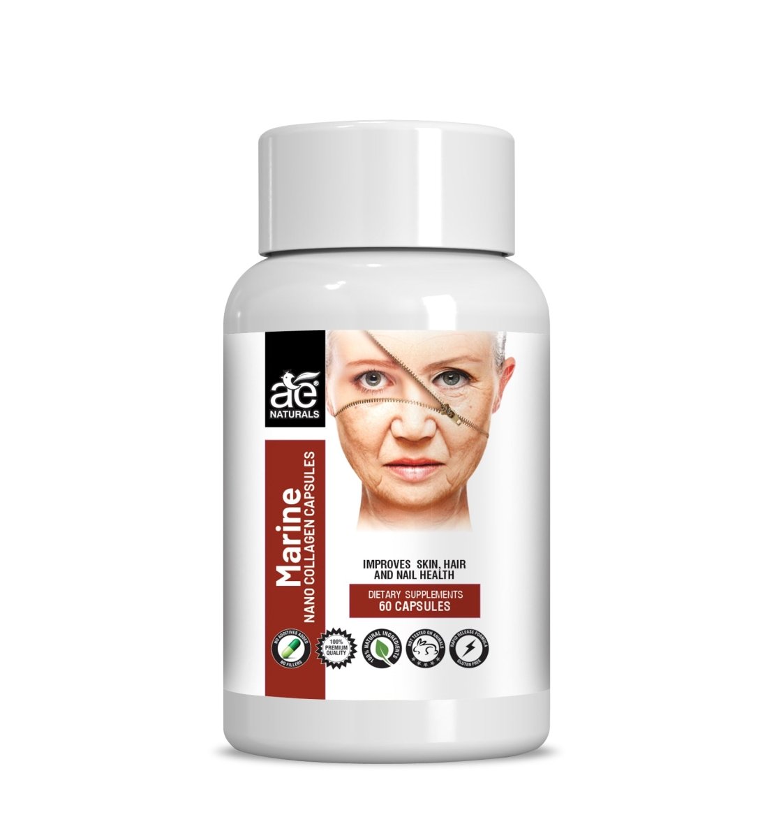 Ae Naturals Marine Nano Collagen Capsules - Swadesiicart