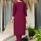 The52 Women's Gorgeous Rayon Embroidery Straight Kurta with Pant And Dupatta Set - Swadesiicart