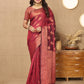 Lorenvalley Fashion Maroon Soft Katan Silk Woven Design Copper Zari Weaving Saree - Swadesiicart