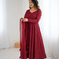 Lorenvalley Fashion Maroon Faux Georgette Lukhnowi Sequence Work Anarkali Kurta Pant With Dupatta Set - Swadesiicart