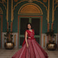 Lorenvalley Maroon Rayon Gota Patti Lace Printed Kali Pattern Lehenga Choli with Dupatta | Swadesiicart