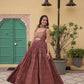 Lorenvalley Maroon Printed Cotton With Kutchi Gamthi Work and Kodi Lace Gown | Swadesiicart
