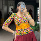 Lorenvalley Maroon Pure Cotton Plain With Gota Patti Touch Up Lehenga Choli | Swadesiicart