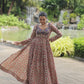 Lorenvalley Maroon Printed Cotton With Kutchi Gamthi Work And Kodi Lace Kurti | Swadesiicart