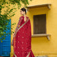 Lorenvalley Fashion Maroon Vichitra Silk with Multi Thread & Embroidered work Anarkali Gown with Dupatta - Swadesiicart