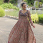 Lorenvalley Maroon Printed Cotton With Kutchi Gamthi Work And Kodi Lace Kurti | Swadesiicart