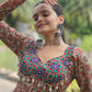 Lorenvalley Maroon Printed Cotton With Kutchi Gamthi Work And Kodi Lace Kurti | Swadesiicart