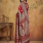 Anaita Maroon Silk Blend Woven Saree With Blouse