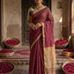 Anaita Maroon Cotton Printed Saree With Blouse
