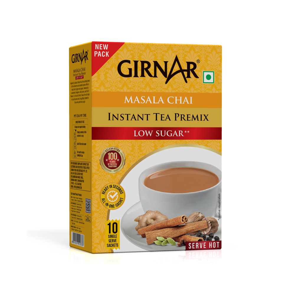 Girnar Instant Tea Premix With Masala (Low Sugar) | Swadesiicart